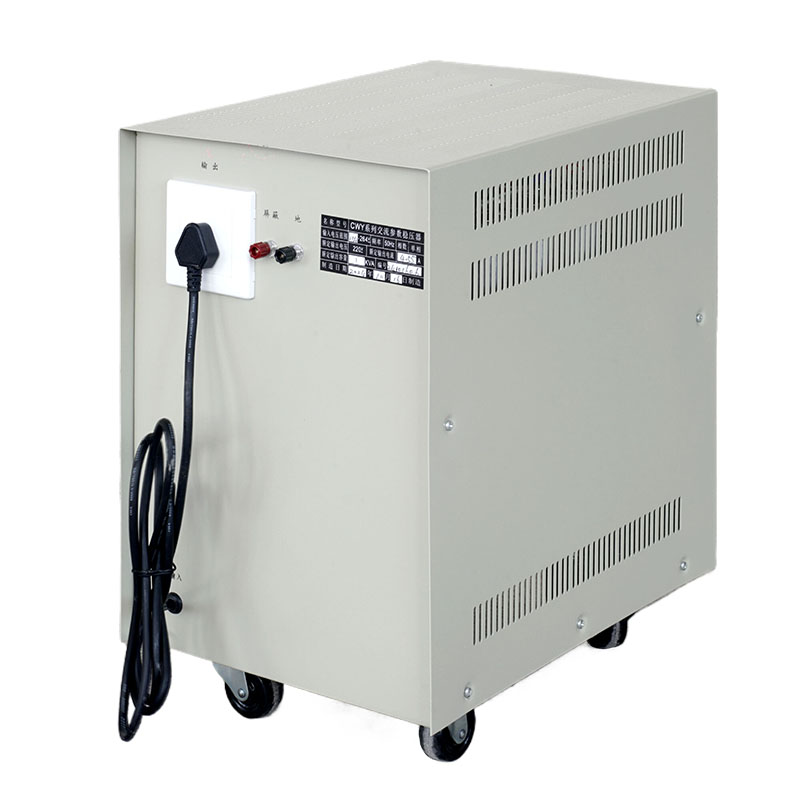 How does the response time of an AC voltage regulator affect the protection of precision electronic equipment?